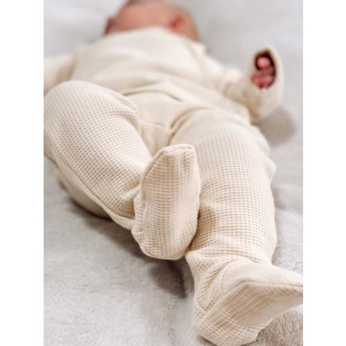 Sweet Cream Organic Waffle Knit Two Piece Infant Lounge