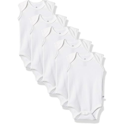 HonestBaby unisex-baby Sleeveless Bodysuits One-piece 100% Organic Cotton for Baby Boys, Girls