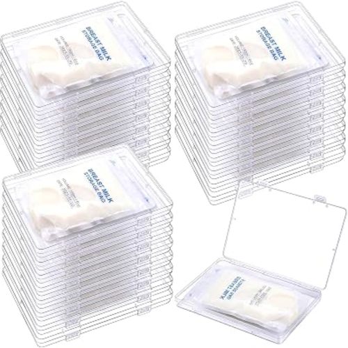 Blushtier 24 Pcs Clear Flat Breast Milk Freezer Storage Organizer