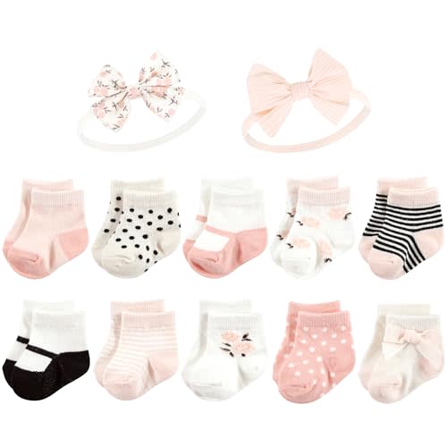 Hudson Baby Unisex Baby Girls' sock and headband