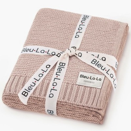 Bleu La La 100% Luxury Organic Cotton Baby Swaddle Blanket for Newborn and Infant Boys and Girls - Blush Pink