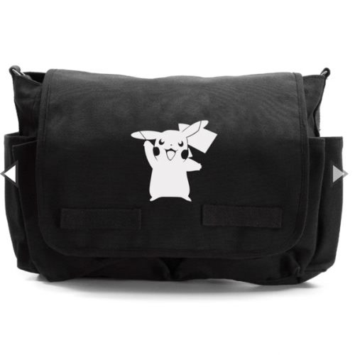 Pokemon Pikachu Heavyweight Canvas Messenger/Diaper Shoulder Bag – Crazy Baby Clothing