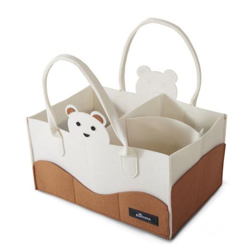Cartoon Diaper Storage Basket-Bear