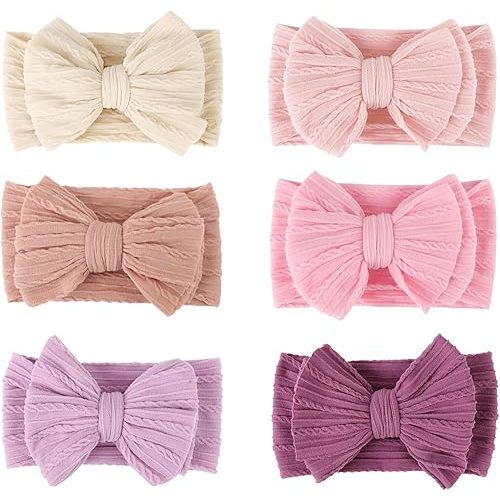 Baby Bows Headbands Nylon Baby Girl Headbands Soft Handmade Hairbands Toddler Hair Accessories for Girls Baby Newborn Infant Kids