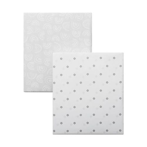 George Baby Organic Cotton Double Pack Crib Sheets, 28" x 52", organic cotton