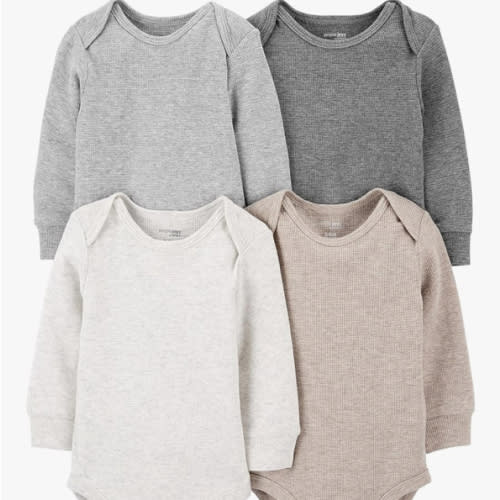 Simple Joys by Carter's Unisex-Baby 4-Pack Long-Sleeve Thermal BodysuitBodysuit