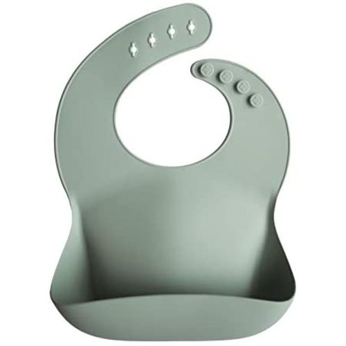mushie Silicone Baby Bib (Cambridge Blue)