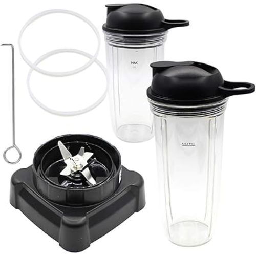 Replacement Parts New Blade with cup and Lid,Compatible with Ninja Blender NJ600 BL700,BL701WM 30,BL701 30