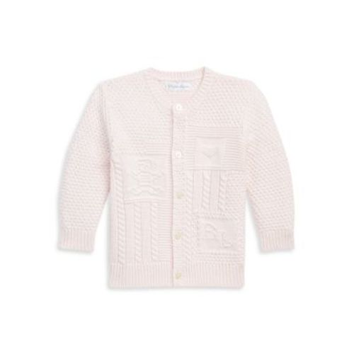 Unisex Contrast Knit Organic Cotton Cardigan - Baby