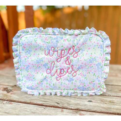 Wipes and Dipes Embroidered Everything Bags