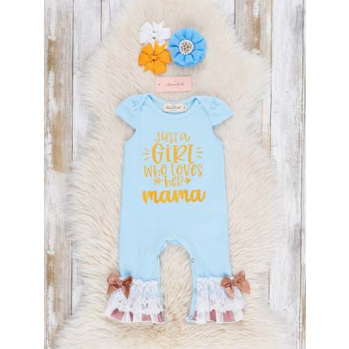 Just a Girl Lacy Ruffle Romper