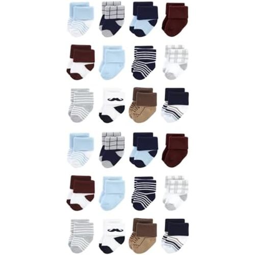 Little Treasure Unisex Baby Baby Cotton Rich Terry Socks 24-Pack
