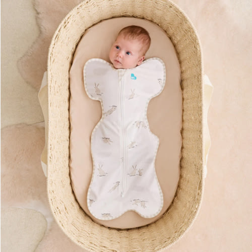 Swaddle Up™ 1.0 TOG Cotton White Cloud Bunnies, Size: Newborn