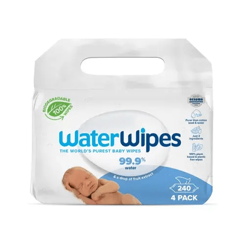 WaterWipes Biodegradable Baby Wipes 4x60 Pack | Baby Bunting AU