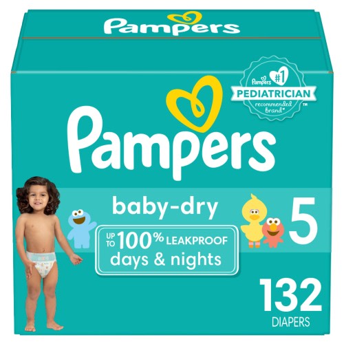 Baby Dry Diapers Enormous Pack - Size 5 - 132ct