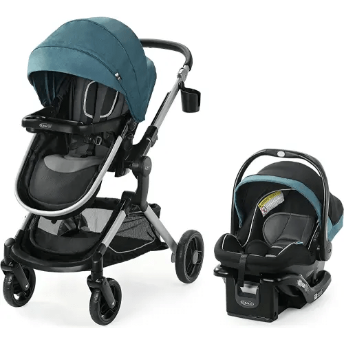 Graco Modes Nest Travel System, Includes Baby Stroller with Height Adjustable Reversible Seat, Pram Mode, Lightweight Aluminum Frame and SnugRide 35 Lite Elite Infant Car Seat, Bayfield
