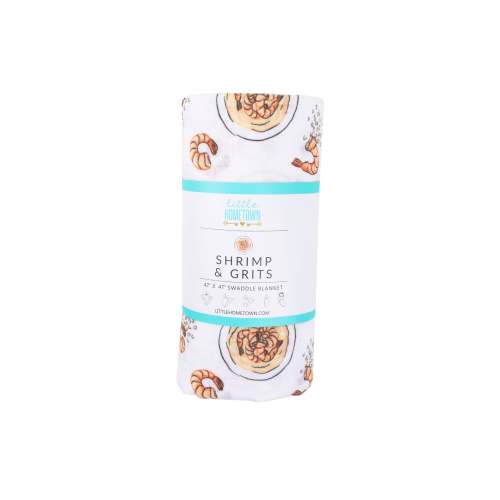 Shrimp 'n' Grits Baby Swaddle Blanket (Unisex) | The Little Lamb