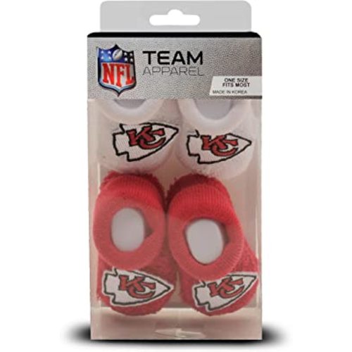 For Bare Feet Kansas City Chiefs Infant Bootie Socks 0-12 Months - 2 Pack