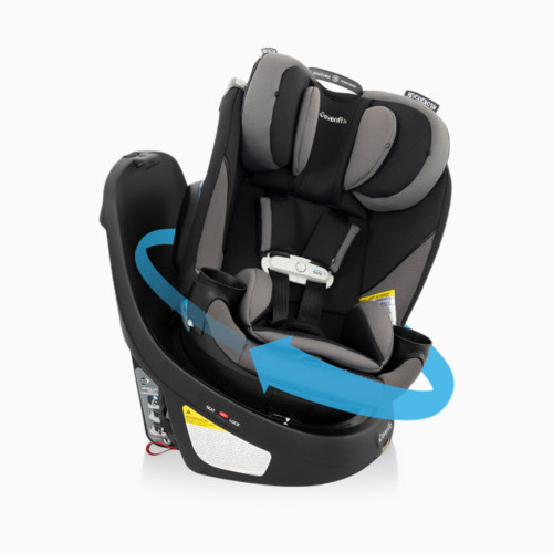 Gold Revolve360 Slim 2-in-1 Rotational Car Seat with SensorSafe - Obsidian