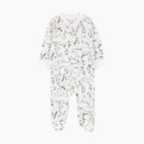 Carter's 2-Way Zip Thermal Sleep & Play Pajamas - Ivory, 3 M