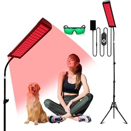 Red Light Therapy for Body and Face, cabpay Red Infrared Light Therapy Lamp with Stand Led 660nm Red Light-Therapy& 850nm Infrared Light Device for Face Knee Body, Skin Care at Home