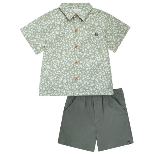 Modern Moments by Gerber Toddler Boy Resort Shirt and Short Outfit Set, 2-Piece, 12 Months - 5T