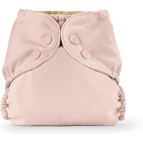 Esembly Cloth Diaper Outer, Swim Diaper, Waterproof Cloth Diaper Cover, Leak-Proof and Breathable Layer Over Prefolds, Flats or Fitteds, Reusable with Snap Closure - Size 1 (7-17lbs), Blush