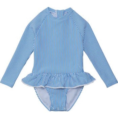 Parisian Summer Long Sleeve Skirted One-Piece Swimsuit, 3-6M