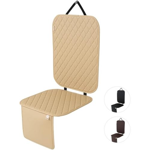 MomnLittle Car Seat Protector for Child Safety Seat, Mat Protector for Nick and Scratches on Car Seats (Beige)