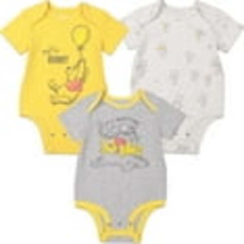 Disney Winnie the Pooh Newborn Baby Boys 3 Pack Cuddly Short Sleeve Bodysuits Newborn