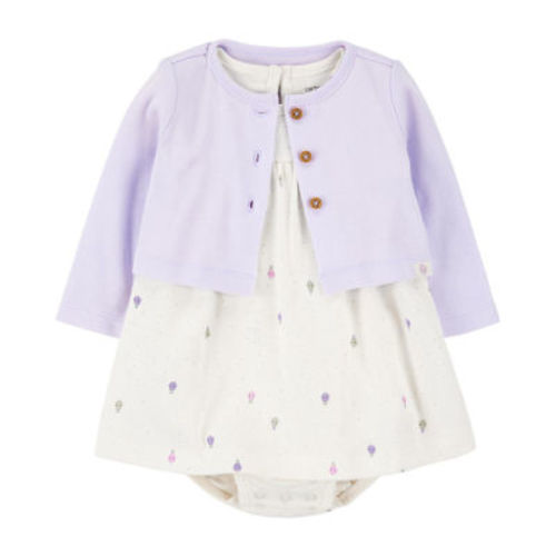 Carter's Baby Girls Short Sleeve Fitted Sleeve 2-pc. Dress Set