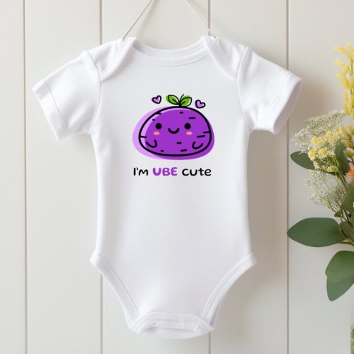 I&#39;m UBE Cute Filipino Hawaiian Asian Infant Fine Jersey Bodysuit Onesie