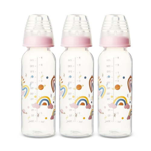 Parent's Choice Standard Neck Bottle, 9 fl oz, Newborn 0+ Months, 3 Pack