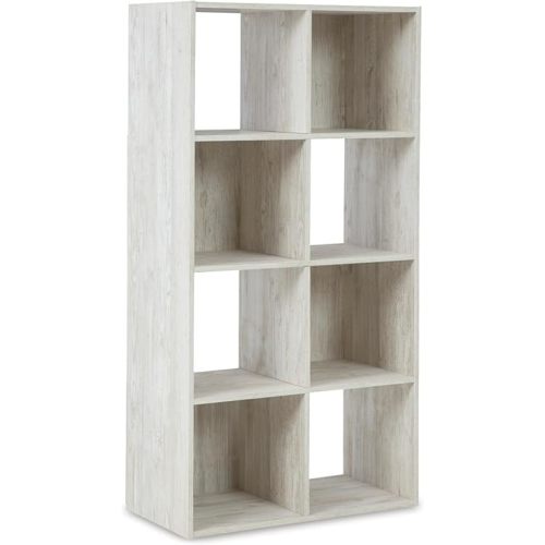 Signature Design by Ashley Paxberry Coastal 8 Cube Storage Organizer or Bookcase, Whitewash