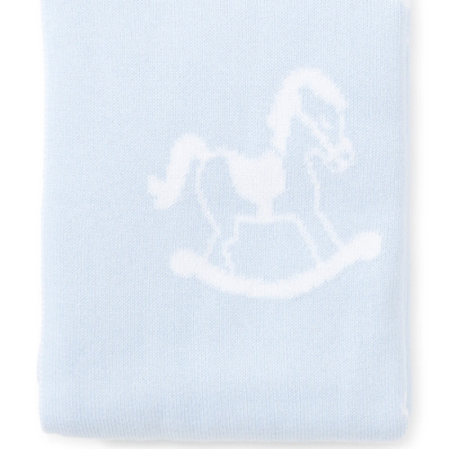 Blue Rocker Knit Novelty Blanket