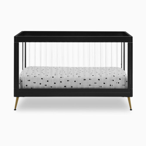 Delta Children Sloane 4-in-1 Acrylic Convertible Crib - Black Ebony/Bronze