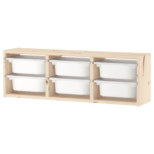 TROFAST Wall storage, pine light white stained pine, white, 36 5/8x8 1/4x11 3/4" - IKEA