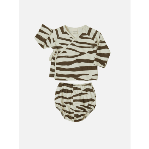 REMY ZEBRA WRAP CARDI SHORT SET