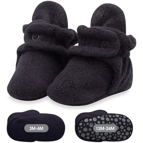 Zutano unisex-baby Cozie Fleece Baby Booties With Grippers