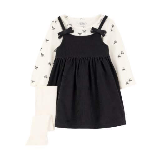 Carter's Child of Mine Baby and Toddler Girl Dress Set, 3-Piece, Sizes 0/3-24 Months
