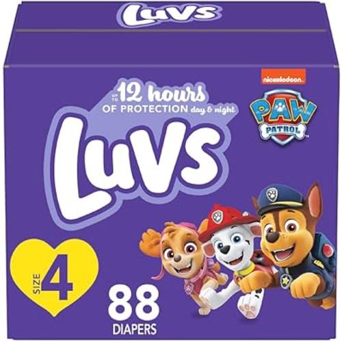 Luvs Diapers - Size 3, 104 Count, Paw Patrol Disposable Baby Diapers