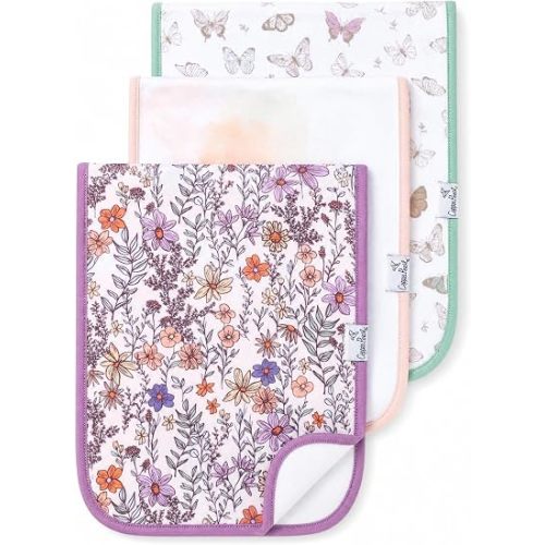 Copper Pearl Premium Baby Burp Cloths - 3-Pack Large Cotton Burp Cloths, Extra Soft Spit Up Rags with 3 Absorbent Layers, Perfect for Baby Boy and Baby Girl Gifts