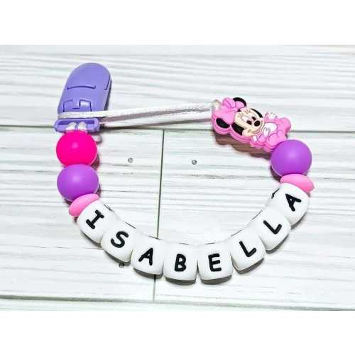 DISNEY CHARACTERS Pacifier clip Holder,Pacifier clip,dummy clip,pacifier clip,pacifier holder ,Customize name pacifier holder,Mickey,minnie