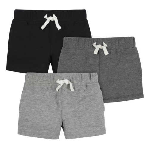 0-3 MONTH 3-Pack Baby & Toddler Boys Neat Neutrals Pull-On Knit Shorts