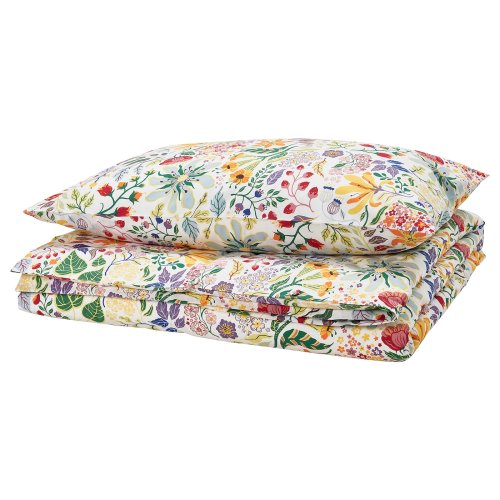 STRANDLUMMER Duvet cover and pillowcase(s) - multicolor/floral pattern Twin
