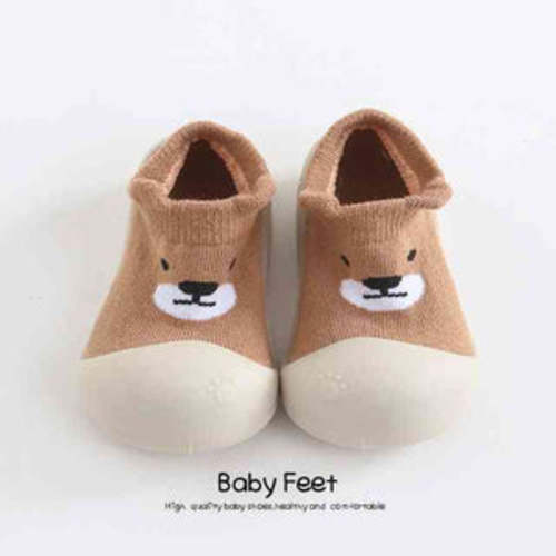 Animal Sock Shoes - Brown Little Bear – Grookz Shoes