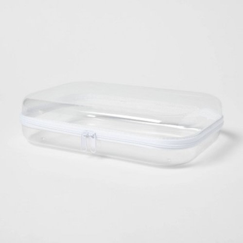 Large Hard Sided Zipper Pencil Case Clear - up&up™