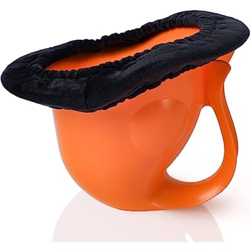 Potty for Newborn Baby Potty Training; for Diaper Free Baby Elimination Communication Indoor & Outdoor; Attractive Fish Shape (Orange)