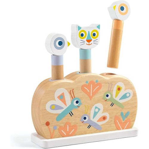 DJECO BabyPopi Wooden Pop Up Toy