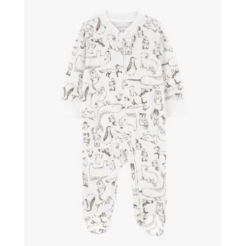 Baby Animal Print 2-Way Zip Thermal Sleep & Play Pajamas - Carter's | Carter's